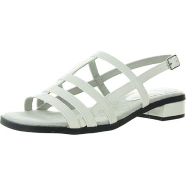 Imagem de Easy Street Sandália feminina de salto Merline, Branco, 7 X-Wide