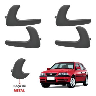 Imagem de Kit 4 Maçanetas Puxador Interno Porta Gol Parati G2 G3 Metal - Un - 4 [f103]