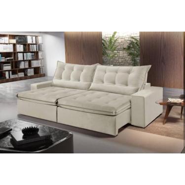 Imagem de Sofá Retrátil e Reclinável 2,50cm com Pillow e Molas Ensacadas Montebe