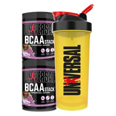 Imagem de Kit 2x BCAA Stack 250g + Coqueteleira 600ml - Universal, 500G, UVA