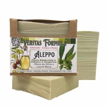 Imagem de Sabonete Aleppo – Óleo de Laurel Berry e Oliva Extra Virgem – Fórmula Milenar, Hipoalergênico e Versátil – Óleos Essencias de Olíbano e Tangerina -110g