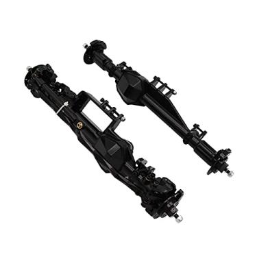 Imagem de Eixo de carro de metal 1:10 para acessórios RBX10, dianteiro traseiro preto