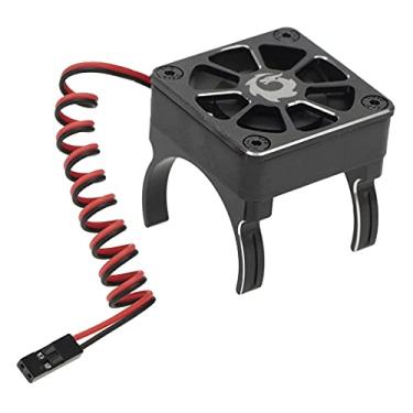Imagem de Dissipador de calor de motor de carro 1/10, liga de alumínio preta, compatível com motores 3650/3660/3674