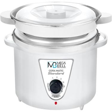 Imagem de Mega Bell, Panela aquecedora de cera para depilação, Termocera, Cera-Matic Standard, Com refil, Bivolt, 900g, Branca