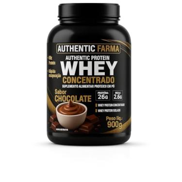 Imagem de Whey Concentrado Sabor Chocolate, Proteína 26g, BCAA 2,6g, Peso líq. 900g