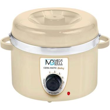 Imagem de Mega Bell, Panela aquecedora de cera para depilação, Termocera, Cera-Matic Baby, Sem refil, Bivolt, 200g, Beje