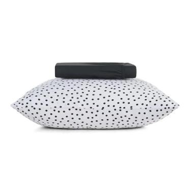 Imagem de Altenburg Jogo de Lençol Cama Solteiro Malha Fio Penteado 100% Algodão Bits Poá Bolinha Vintage 2 Peças