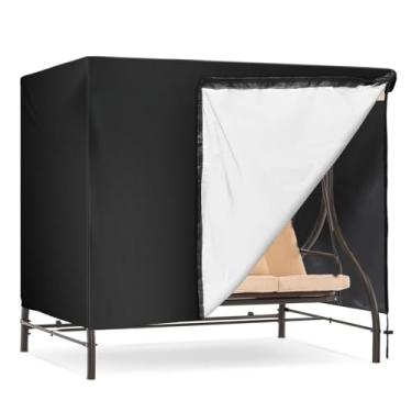 Imagem de Skyrun Capa de balanço para varanda, tecido Oxford 420D impermeável, proteção para todos os climas para balanço ao ar livre, rede, cadeira planadora 152 x 157 x 166 cm