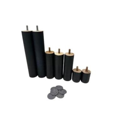 Imagem de kit Anti Refluxo C/ 7 Pés Para Cama Box Casal Preto Flex - izare