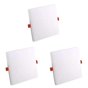 Imagem de Kit 3x Painel Plafon Frameless Borda Infinita Sobrepor Ou Embutir Quadrado 17x17cm 24W 6500K Bivolt