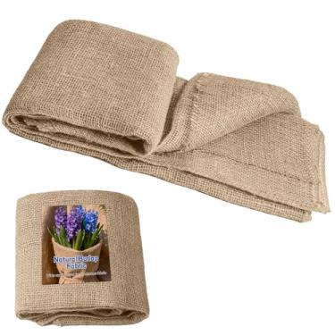 Imagem de Rolo de tecido de serapilheira de juta natural - Tecido de jardim para proteção de plantas, decoração de casamento rústica, artesanato DIY, controle de ervas daninhas (20 pol. x 13 pés)