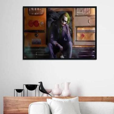 Imagem de Quadro Decorativo Fotografia Cena Coringa 34X23Cm - Moldura Branca - Q