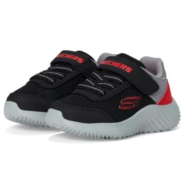 Imagem de Skechers Tênis masculino Bounder, Preto/vermelho, 10.5 Little Kid