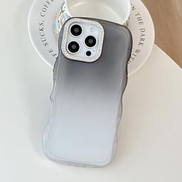 Imagem de Capa protetora antichoque com efeito degradê de diamante para iPhone 16e, preta