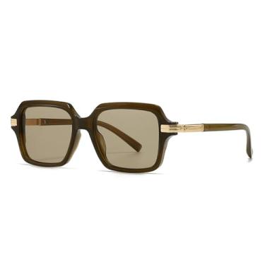 Imagem de Óculos de Sol Punk com Armação Dupla em Metal e Proteção UV400 para Esportes ao Ar Livre, Corrida e Ciclismo, Verde Militar