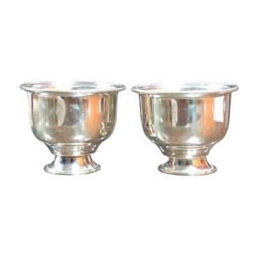 Imagem de Sigaram Copo Kum Kum Kum liso de prata alemã de 5 cm para decoração de casa e templo Pooja K4844