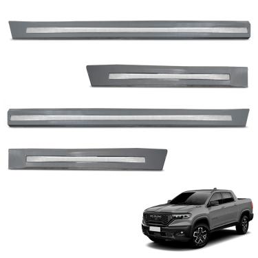 Imagem de Jogo de Friso Lateral Rampage 2023 a 2025 Cinza Sting Grey Modelo Original