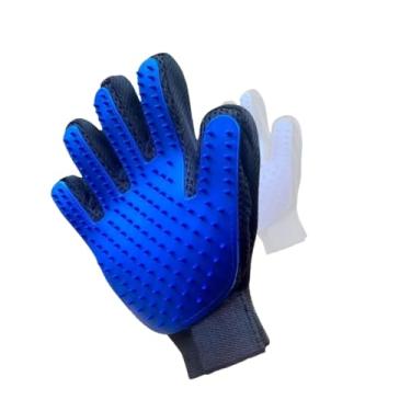 Imagem de Luva Pet Nano Magnética Removedora de Pelos – Massageadora e Aderente, Ideal para Alergia, Removedor de Pelos para Cães e Gatos, Silicone Azul e Preto, Design Ergonômico, Ideal para Banho e Higiene