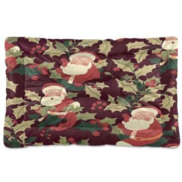 Imagem de SEHANY Cama de Natal para cães e gatos com fundo antiderrapante, cama de canil, colchão macio para animais de estimação, lavável, para cães pequenos, médios e grandes, gatos, 91 x 61 cm