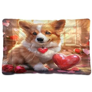 Imagem de SEHANY Cama fofa com estampa de cachorro, cama de gato com fundo antiderrapante, cama de canil, colchão macio para animais de estimação, lavável, almofada para cães pequenos, médios e grandes, gatos