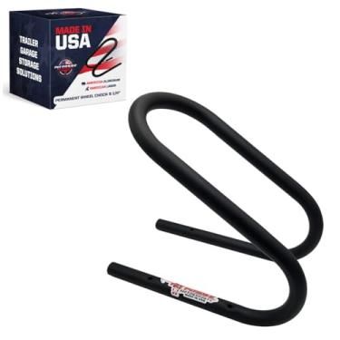 Imagem de Pit Posse 11023BK Motorcycycle Wheel Chock Permanente 11023BK Trailer Truck Van Front Tire | Feito nos EUA | Furos de montagem pré-perfurados | Acabamento preto revestido com pó | Garantia de 5 anos (Preto)