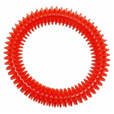 Imagem de Dynwave Anel sensorial com pontas, brinquedo antiestresse, pulseira antiestresse, massagem sensorial para o desenvolvimento de crianças, adultos e, Vermelho