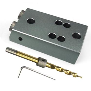 Imagem de Guia de Broca para Furos Retos | Ferramentas de Carpintaria com Base Metálica Estável - Ferramentas Manuais para Marcenaria | para Carpintaria Fabricação de Móveis Canto Borda Oficina Caseira Garagem