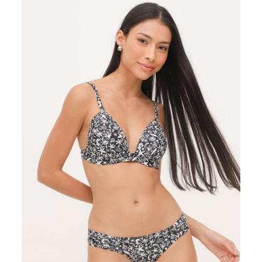 Imagem de Top Biquíni Estampa Fundo do Mar Bojo Marisa-25043, Preto, M