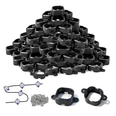 Imagem de AHKWK Clipes de luz para Govee Pro H706 luzes LED permanentes para ambientes externos compatíveis com Govee Pro H706A H706B H706C decoração externa e kit de parafusos de suportes de montagem de