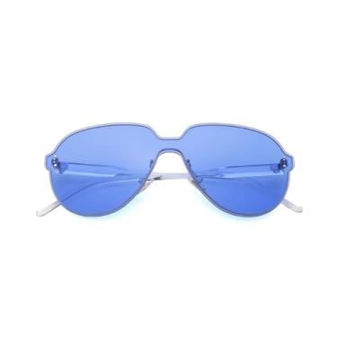 Imagem de HCHES Óculos de Sol Sem Aro Feminino Masculino Vintage Monocoque UV400 para Dirigir (2)