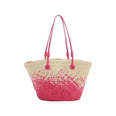 Imagem de Bolsa Praia Luxo Feminina Palha Ombro Chenson - Pink