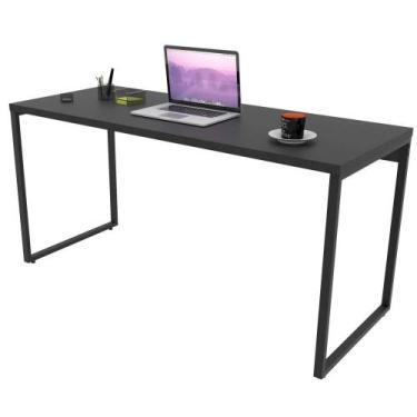 Imagem de Mesa Para Escritório Estilo Industrial 150 Cm Preto Onix - LYAM DECOR