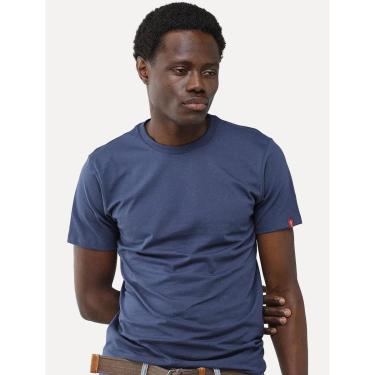 Imagem de Camiseta Levis Masculina Slim Tag Sleeve Lisa Azul Médio-Masculino