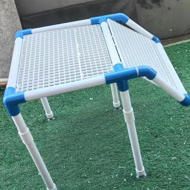 Imagem de LUO TUO TOOL Plataforma para tartarugas aquáticas grande com 33 cm de largura para tartarugas aquáticas com rampa, design estável com ventosas, acessórios para tanques aquáticos fáceis de montar