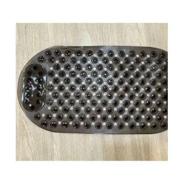 Imagem de Tapete Para Box Antiderrapante com Ventosas Tapete de Banheiro Massageador para os Pés Modelo Retangular (Preto Transparente 648)