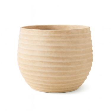 Imagem de Cachepot Vaso Decorativo De Cimento Branco Bege 20x22cm Mart