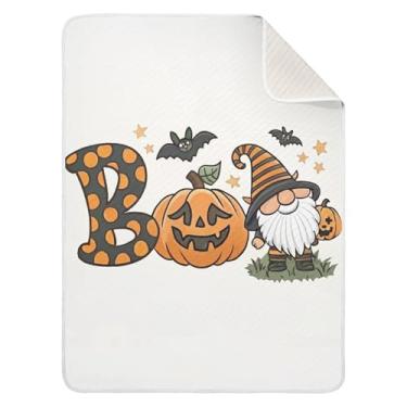 Imagem de Qilmy Cobertor de bebê de Halloween Gnomos 76 x 101 cm, cobertor infantil de algodão macio para meninos e meninas, cobertor leve e quente para bebês de berço, carrinho de bebê, soneca, recém-nascido