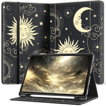 Imagem de OKP Capa para Samsung Galaxy Tab A9+ Plus 27.9 cm 2024 (SM-X210/X216/X218), capa fólio de couro PU com suporte multi-ângulo/suporte para caneta, capa de despertar/hibernar automática para tablet