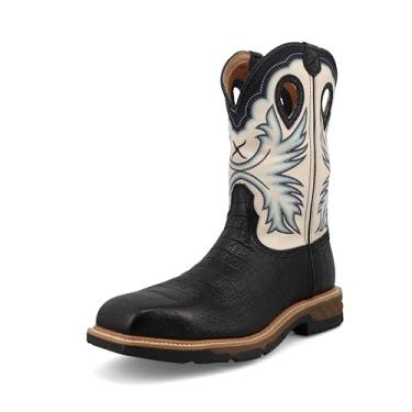 Imagem de Twisted X Bota masculina Western Work, Preto e osso, 44