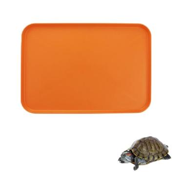 Imagem de Wzttdm Prato de água grande para répteis, tigela de comida de réptil, tigela de comida de tartarugas para tartarugas, animais de estimação, lagartos, lagartixa, cobra (30 x 21,7 x 1,5 cm)