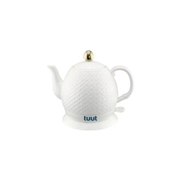 Imagem de Mali Chaleira Elétrica, 1,5L, Aço Inoxidável e Vidro, Base Giratória 360°, Preta, 1100W, 21x14cm, Para Chá e Café