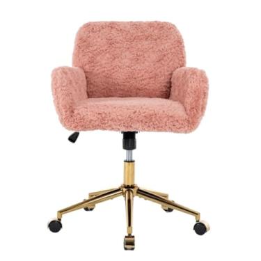 Imagem de Cadeira de escritório multifuncional ajustável com assento de rodas com suporte para encosto, cadeira ergonômica para computador, cadeira de jogos, giratória, confortável, cadeira de balanço para