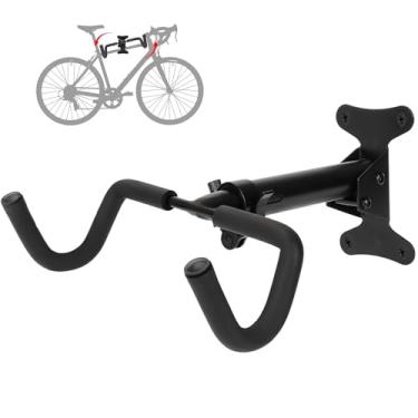 Imagem de Suporte de parede para bicicleta, garagem, gancho de suporte de parede para bicicleta, suporte de parede ajustável resistente, pendure sua estrada, montanha ou bicicletas híbridas na garagem ou casa