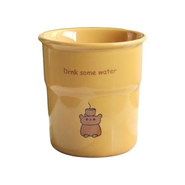 Imagem de SiaBiced Cafeteira de Cerâmica Multifuncional para Leite, Chá E água, Ideal para Casa, Escritório E Quarto, Amarelo, Tamanho real