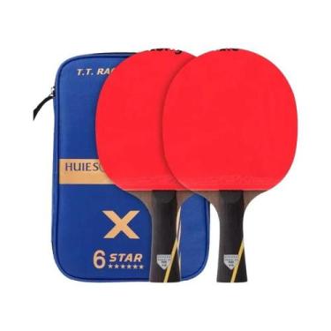 Imagem de Conjunto De Raquetes De Tênis De Mesa De Carbono Para Adultos 2 Peças 