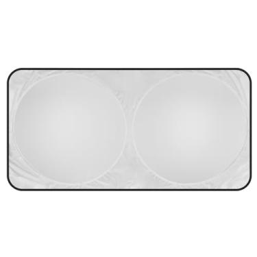 Imagem de Motor Trend 1 persiana pop-up automática, para-sol universal para janela frontal, para-sol dobrável dobrável para para-brisas de carro, mantém o calor frio interno UV (pequeno, 153 x 75 cm)