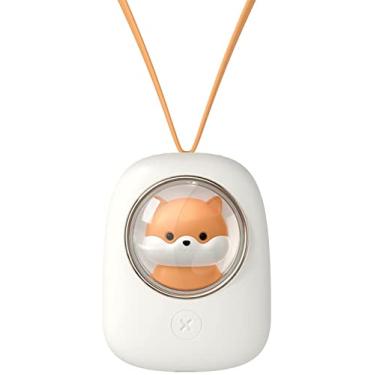 Imagem de AEWFRRV Ventilador pequeno móvel Mini ventilador portátil Ventilador montado no pescoço Carregamento USB Bonito Pet Pendurado Pescoço Ventilador de Mão Baixo Ruído com Luz Noturna para Escritório em Casa Viagem yubin1993 (Cor: A)