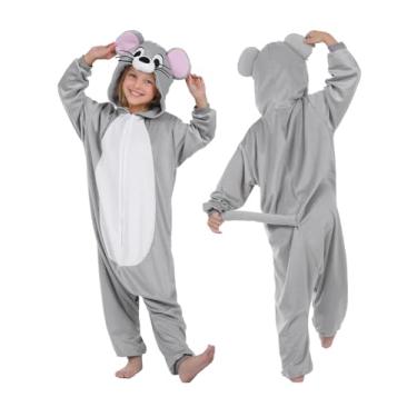 Imagem de ROC PARTY Fantasia infantil de animal com capuz – Fantasia unissex de Halloween e cosplay para meninos e meninas de 4 a 12 anos (casal, 8 a 10 anos)