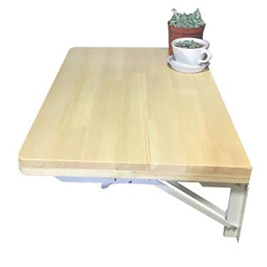 Imagem de Mesa de montagem na parede, mesa conversível, multifuncional, computador, escrita, mesa flutuante, mesa de trabalho para casa, escritório, madeira, pendurar na parede