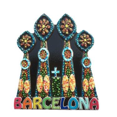 Imagem de Imã de geladeira Barcelona Sagrada Familia 3D Resina 100g - Yiweisai